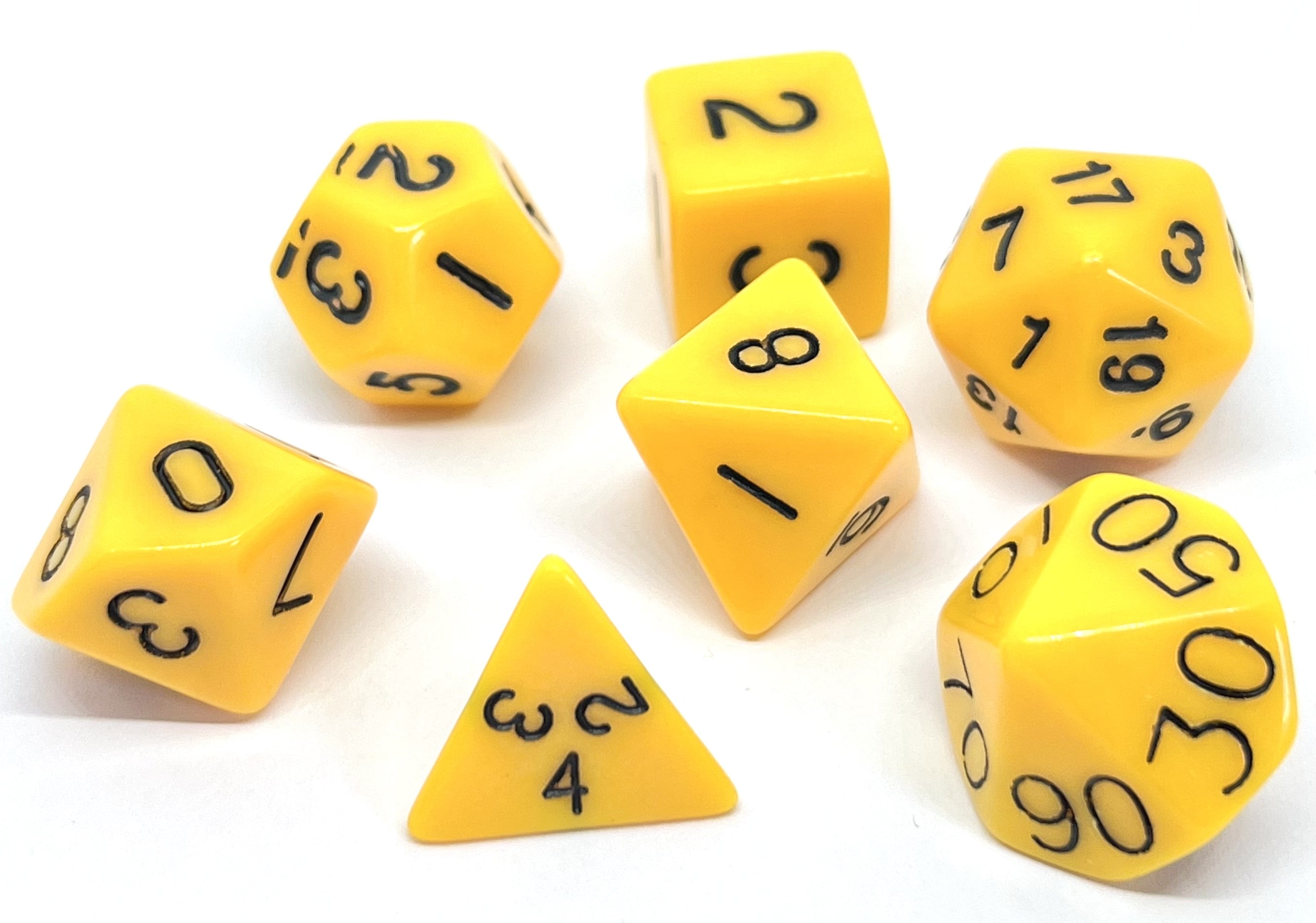 Würfelset Opaque: Yellow/Black  (7)
