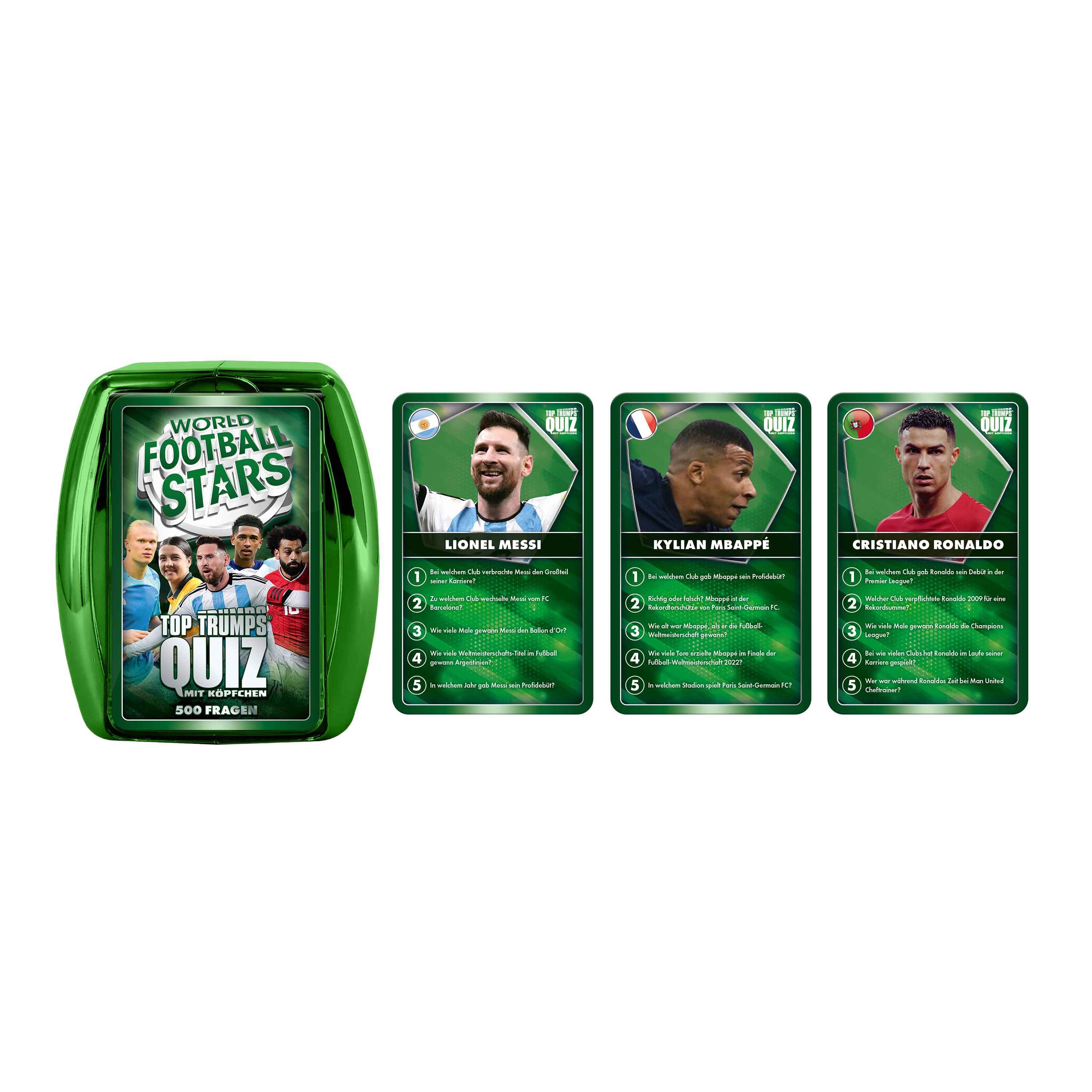 Top Trumps Quiz – Weltfussballstars green case