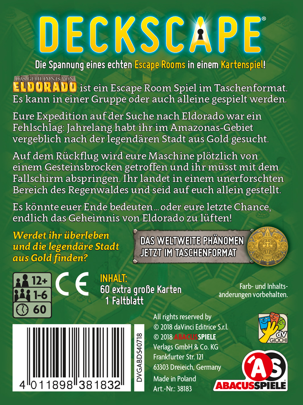 Deckscape – Das Geheimnis von Eldorado