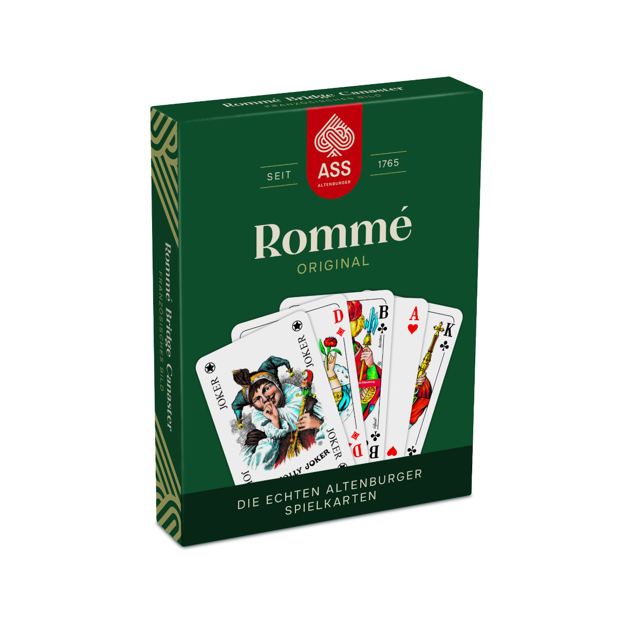 Rommé, französisches Bild (plastikfrei im Spiel)