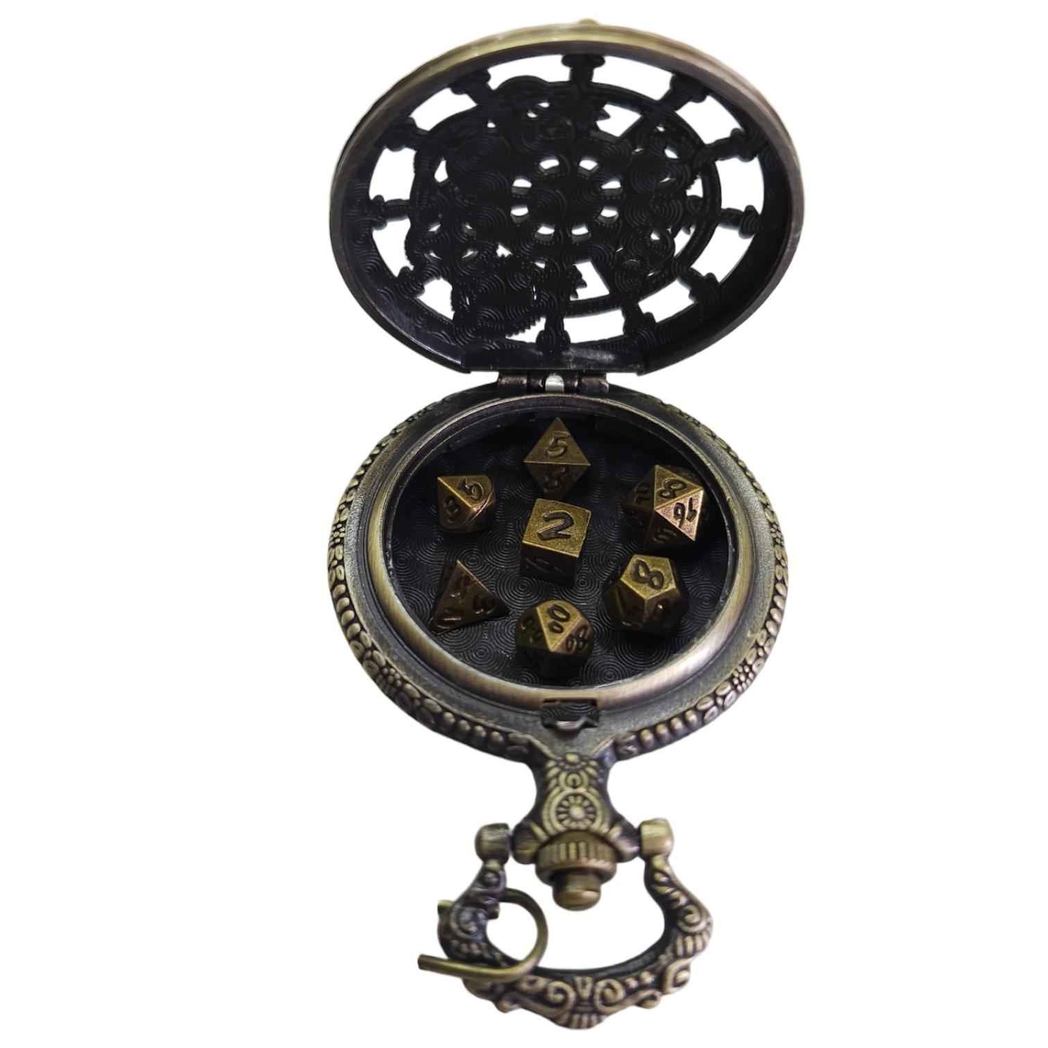 Würfelset: Metall Amulet – Gear (7)