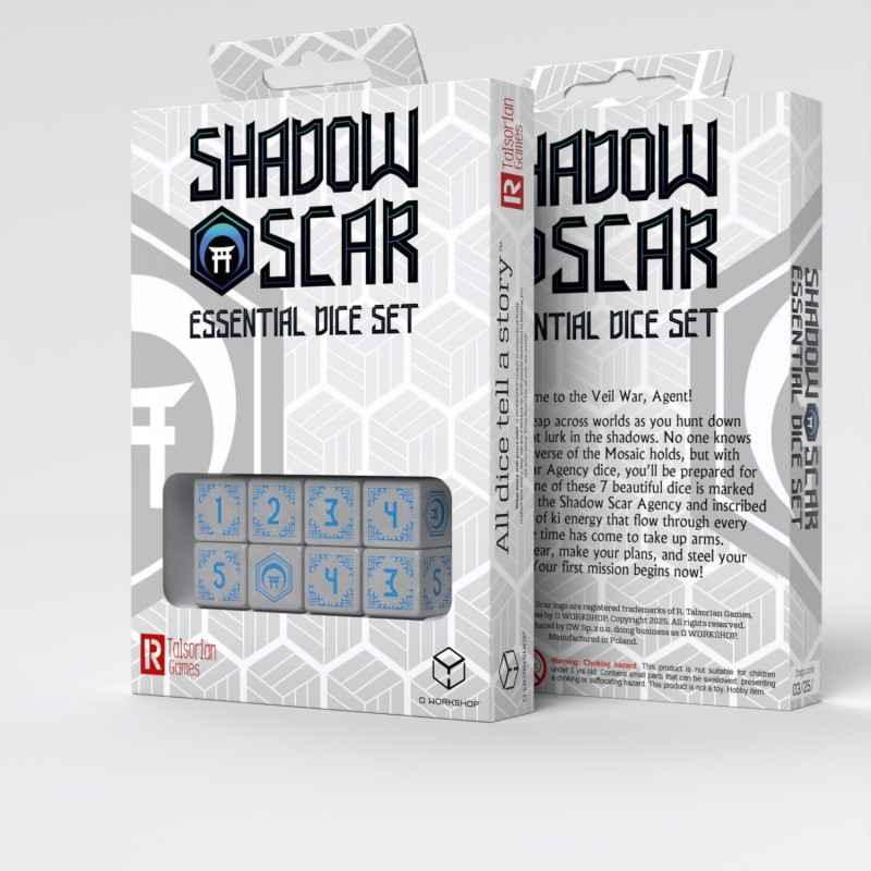 Shadow Scar Essential Dice Set: White&Blue