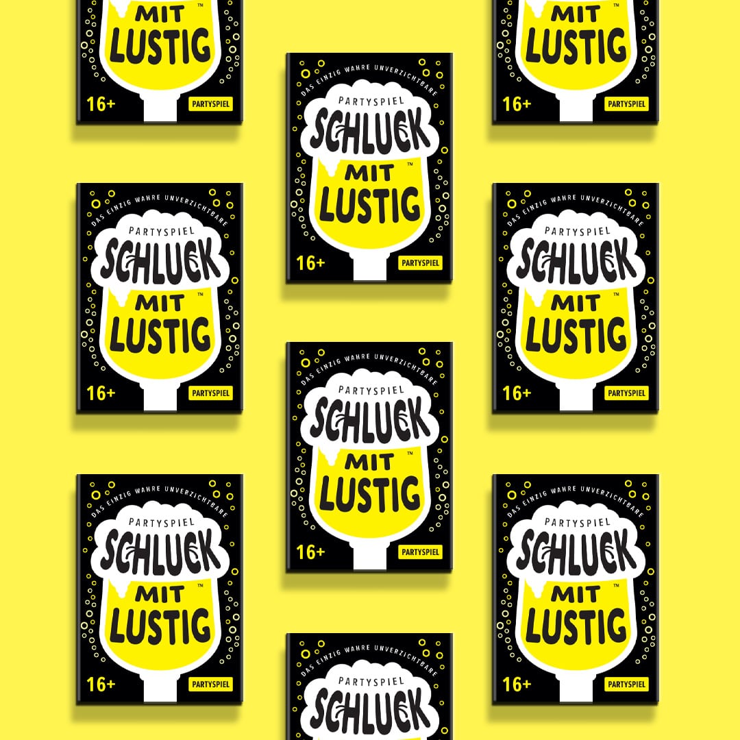 Schluck mit lustig