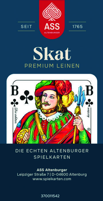 Skat Premium Leinen, französisches Bild in Faltschachtel