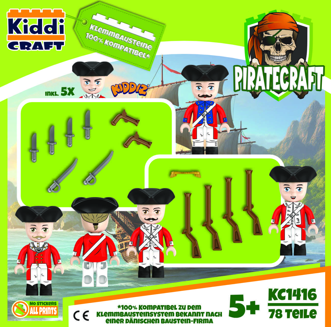 Kiddiz Figuren-Pack: Rotröcke Soldaten / British Redcoats