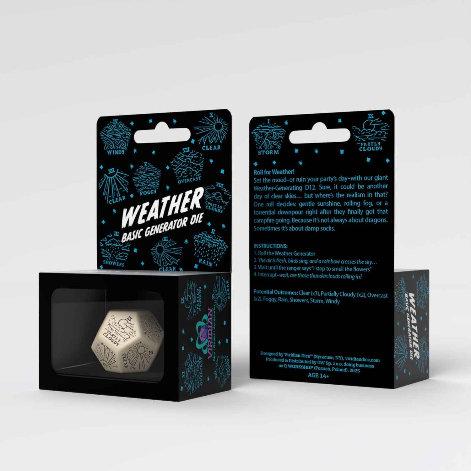 Weather Generator Die: Beige&Black