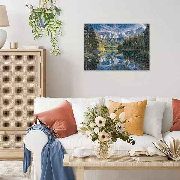 Puzzle: Eibsee mit Wettersteingebirge und Zugspitze (1000 Teile)