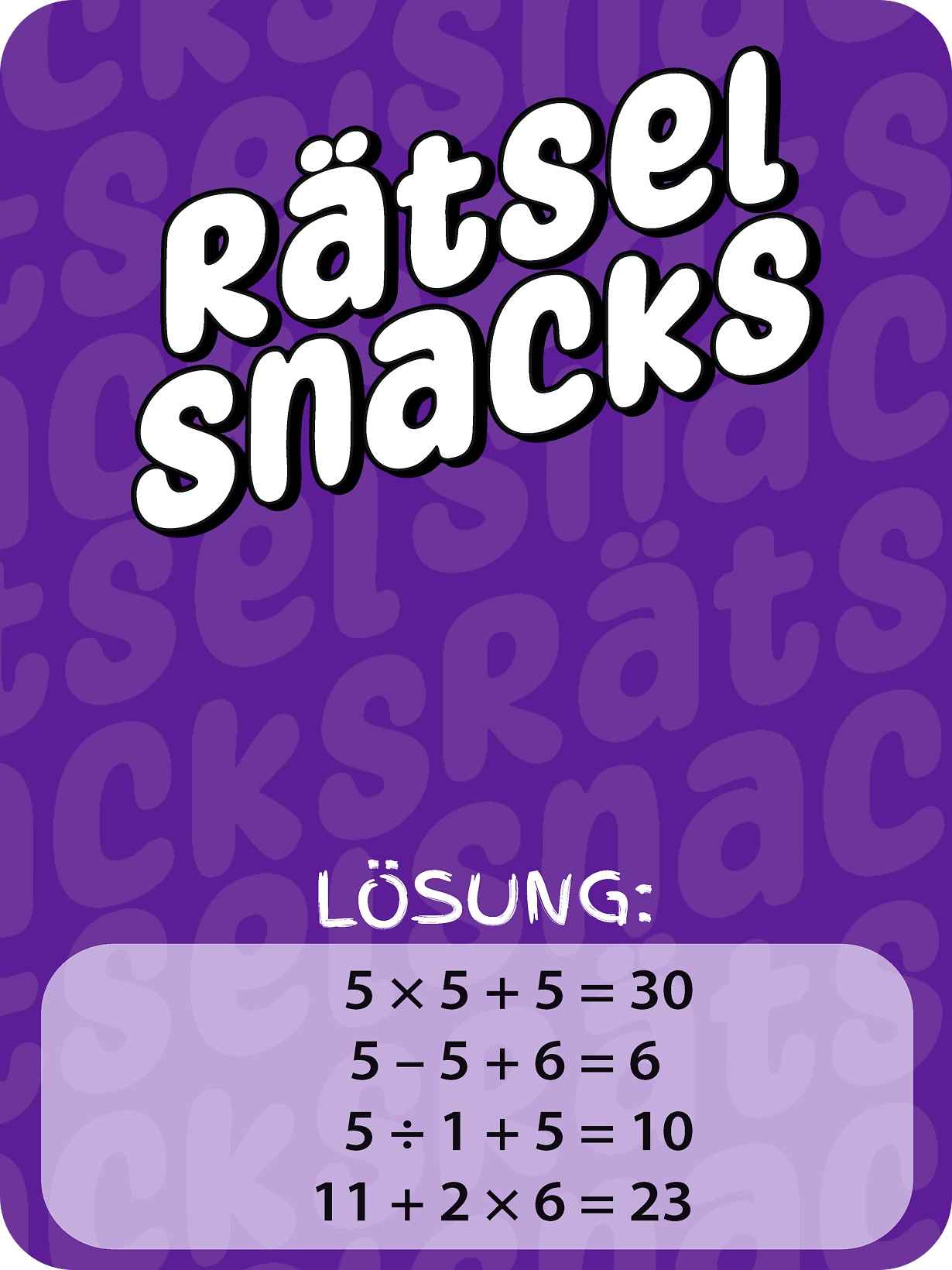 Rätsel Snacks: Zahlen suchen