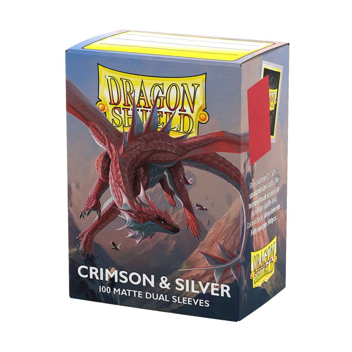 Dragon Shield: Matte – Dual Crimson & Silver(100)