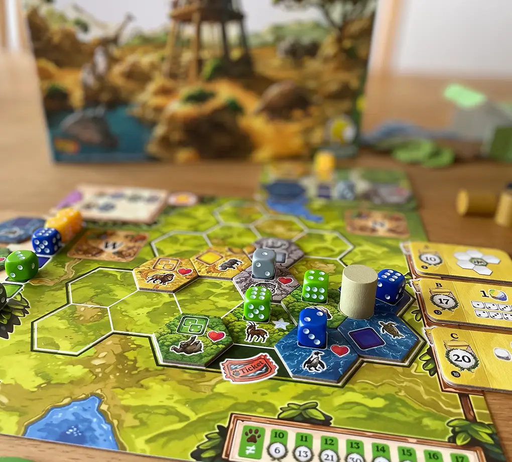 Spielmaterial des Kennerspiels Spektakulär