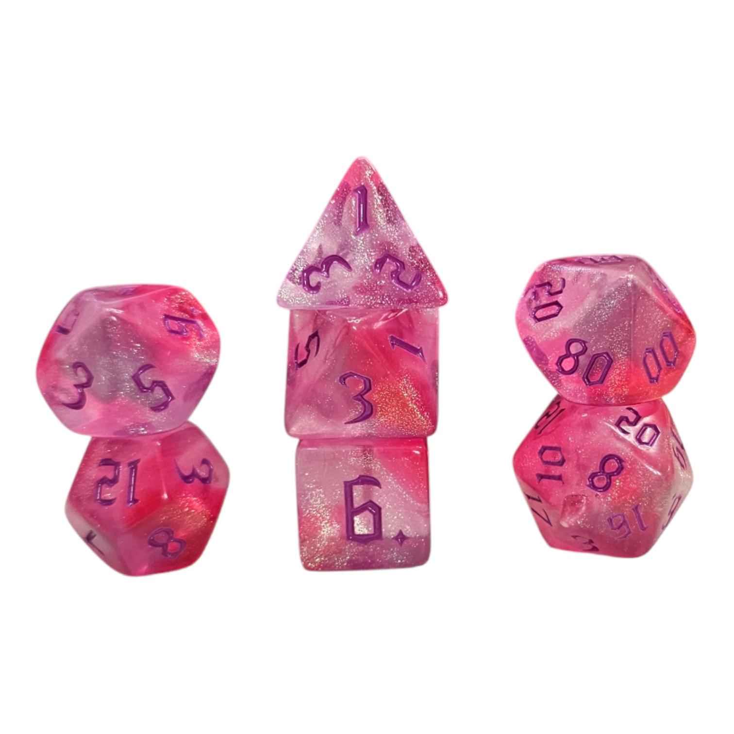 Würfelset Galaxy: Rasperry (Pink) (7)