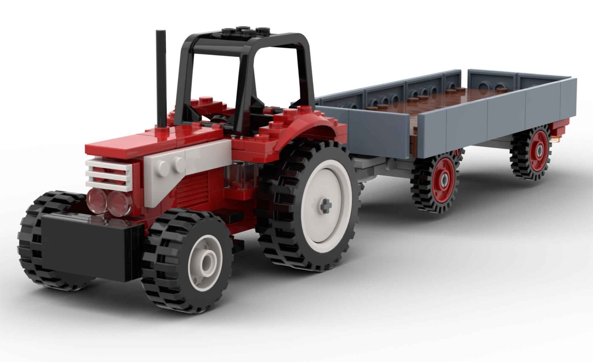 Brickfarm Großer Schlepper mit Anhänger