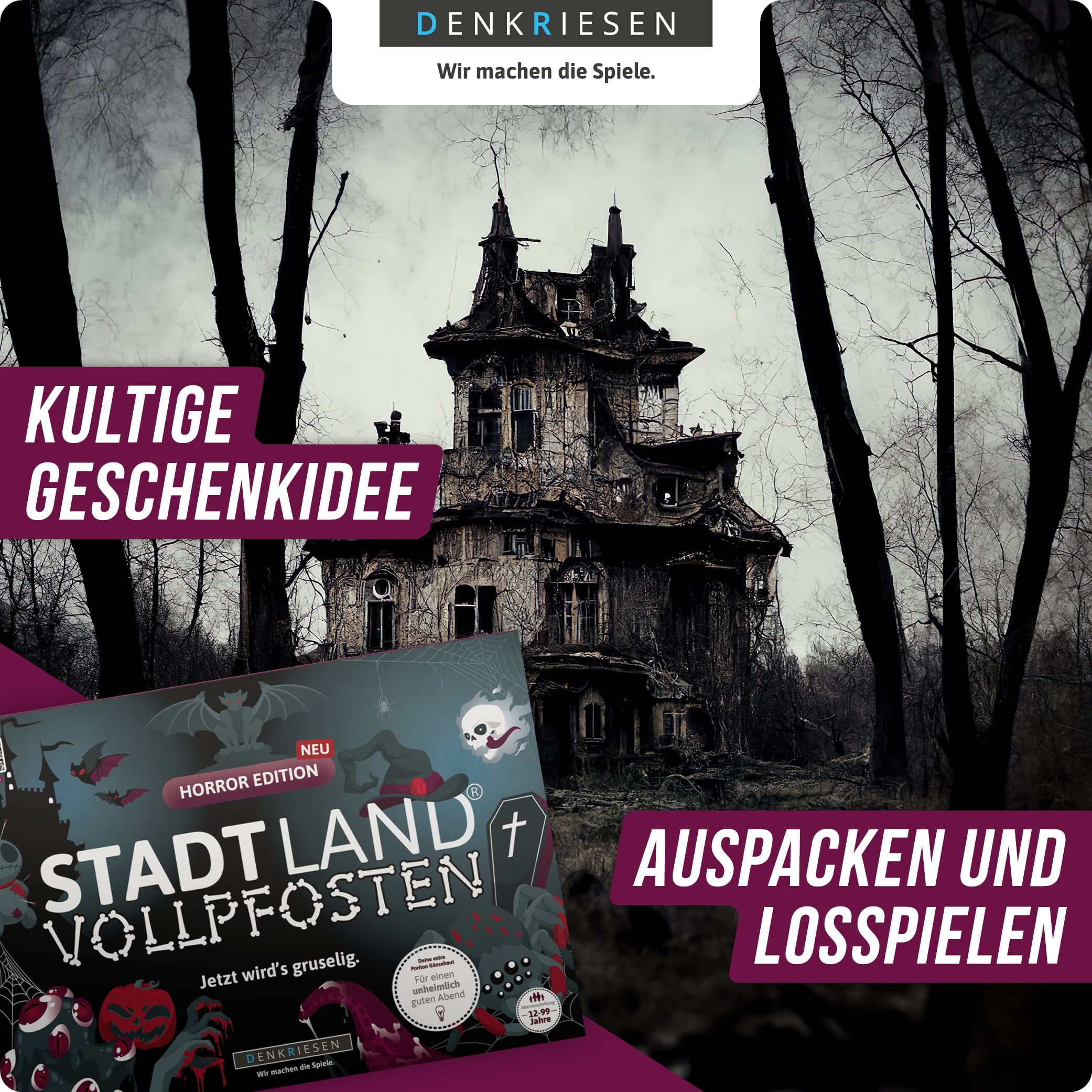 STADT LAND VOLLPFOSTEN – HORROR EDITION - Jetzt wird’s gruselig (DinA4-Format)