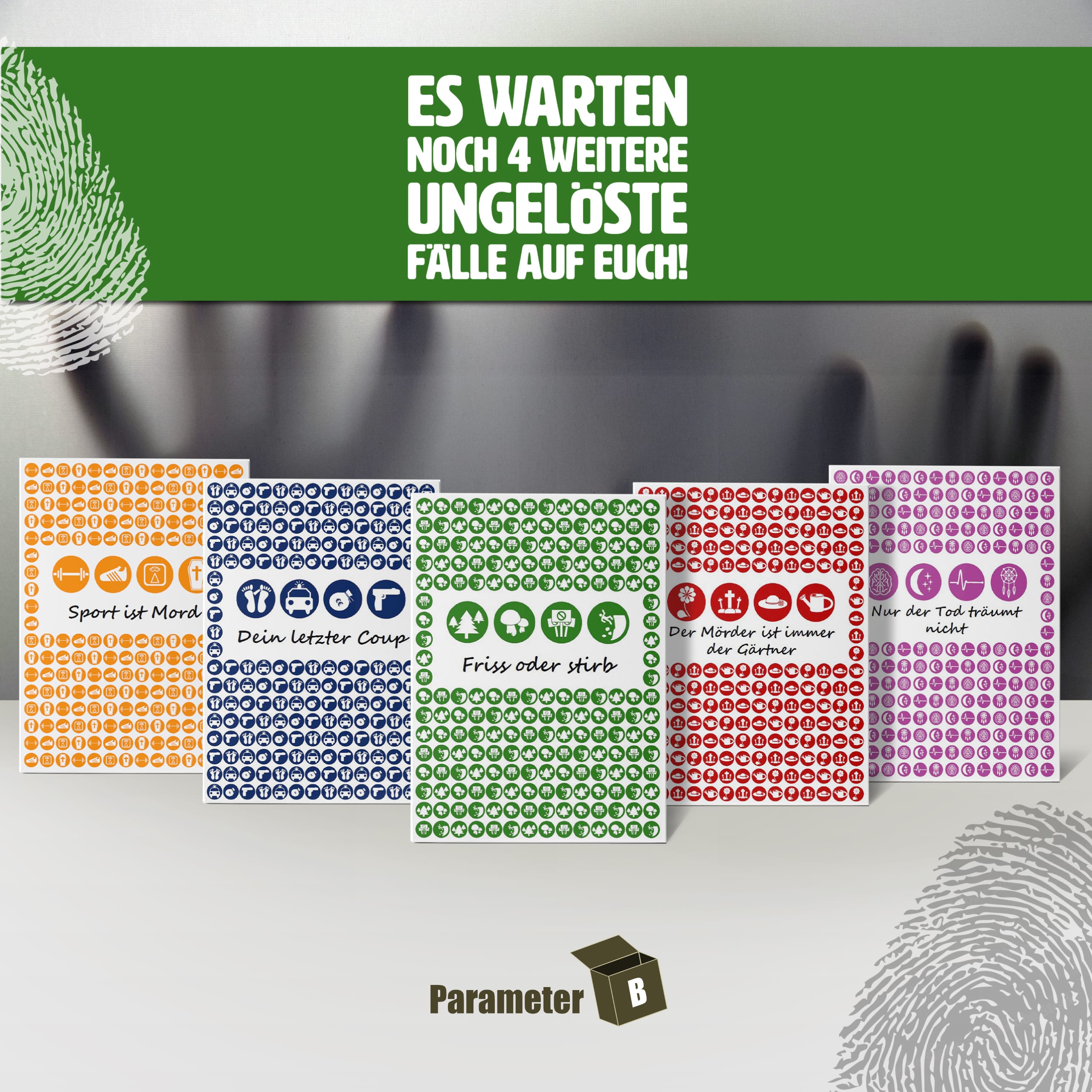 Friss oder stirb – Krimi-Dinner Spiel für 4 Personen