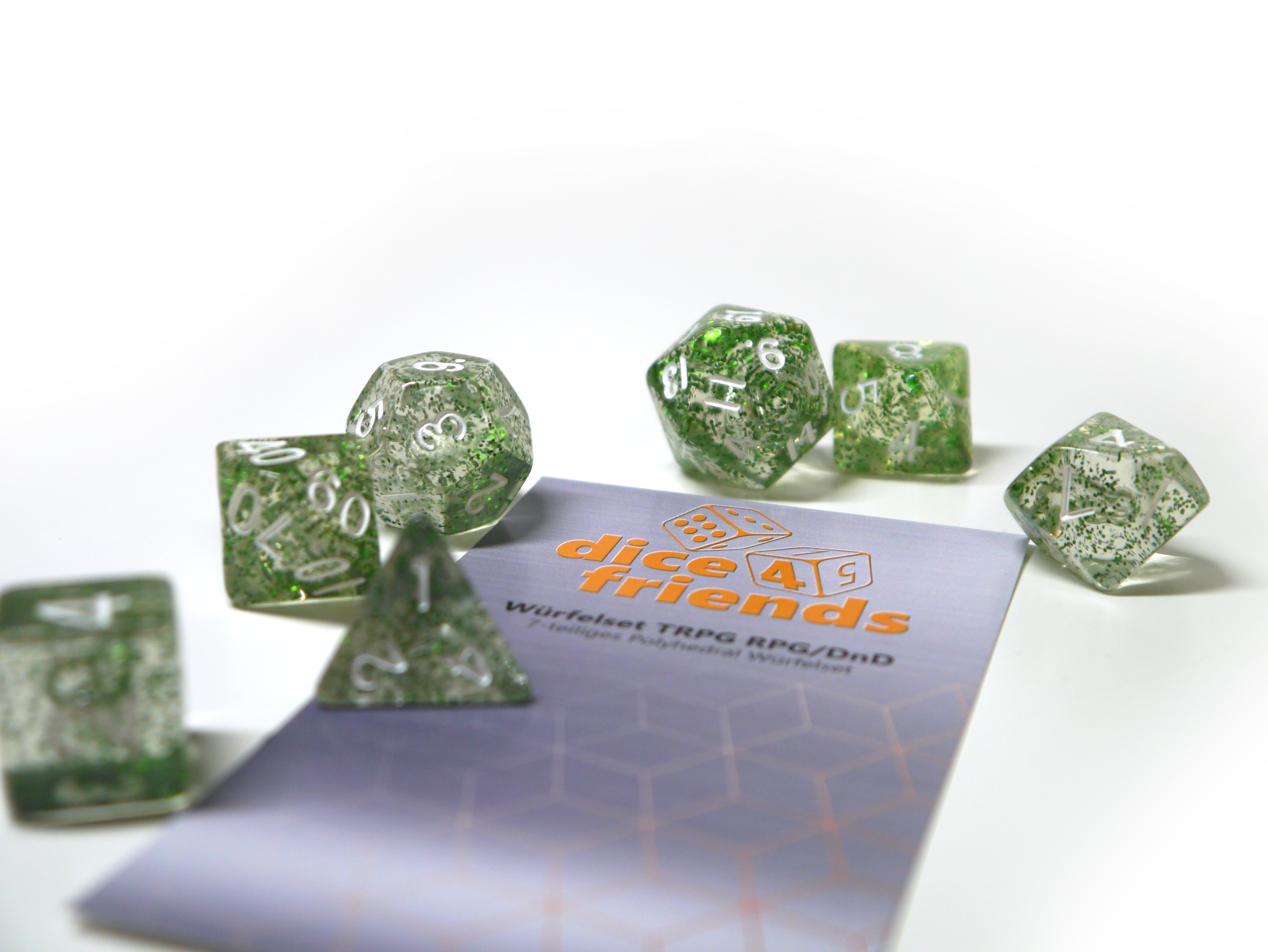 Würfelset Confetti: Green (7)