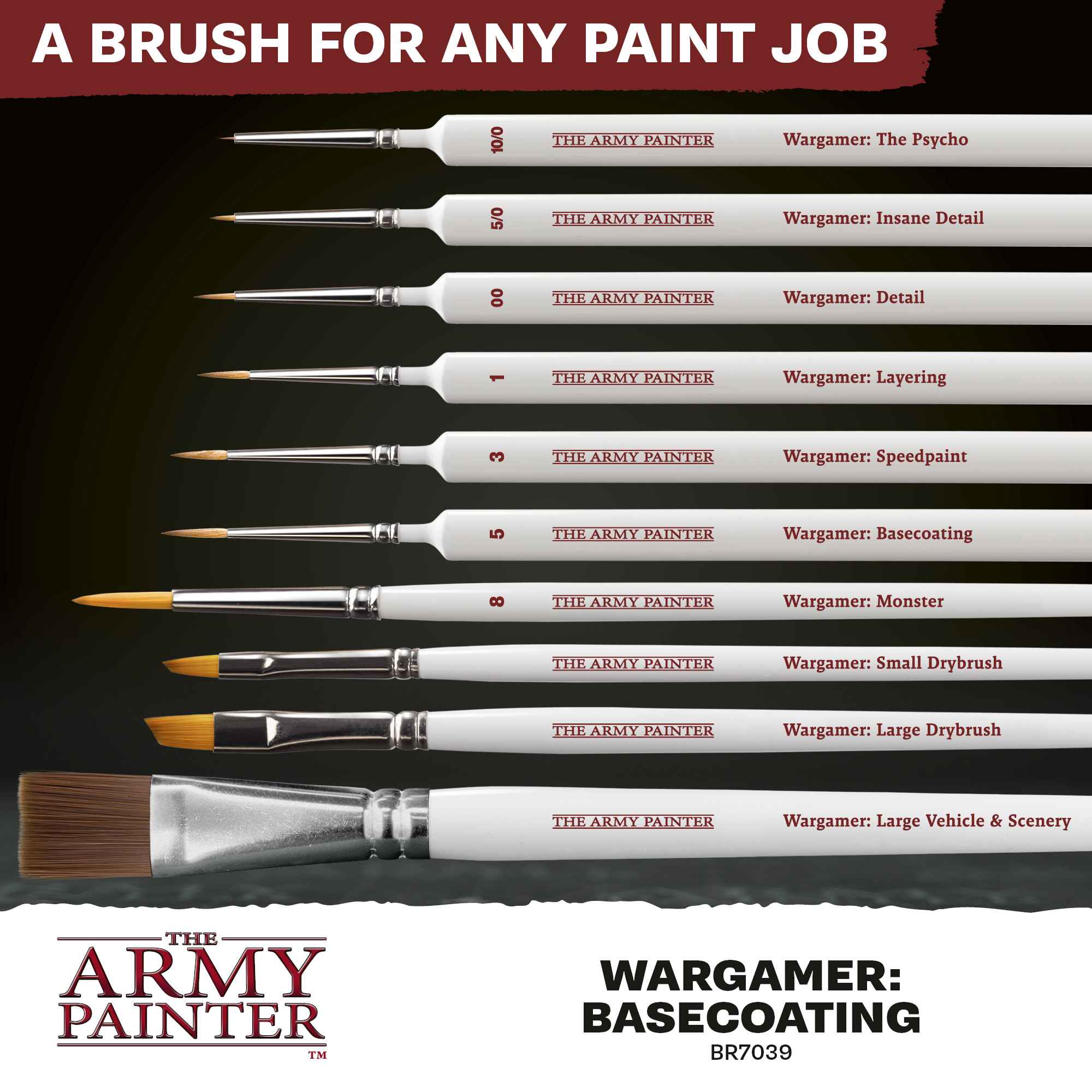 Wargamer Brush - Basecoating *new* (10)
