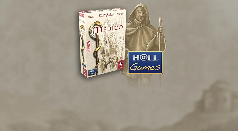 Medico by Stefan Feld – the new strategy board game from Hall Games, distributed by Pegasus Spiele.