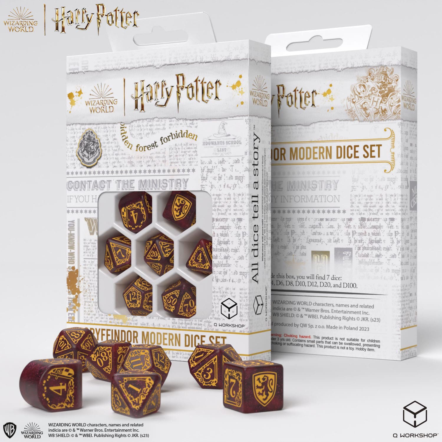 Harry Potter: Gryffindor Modern Dice Set - Red (7)