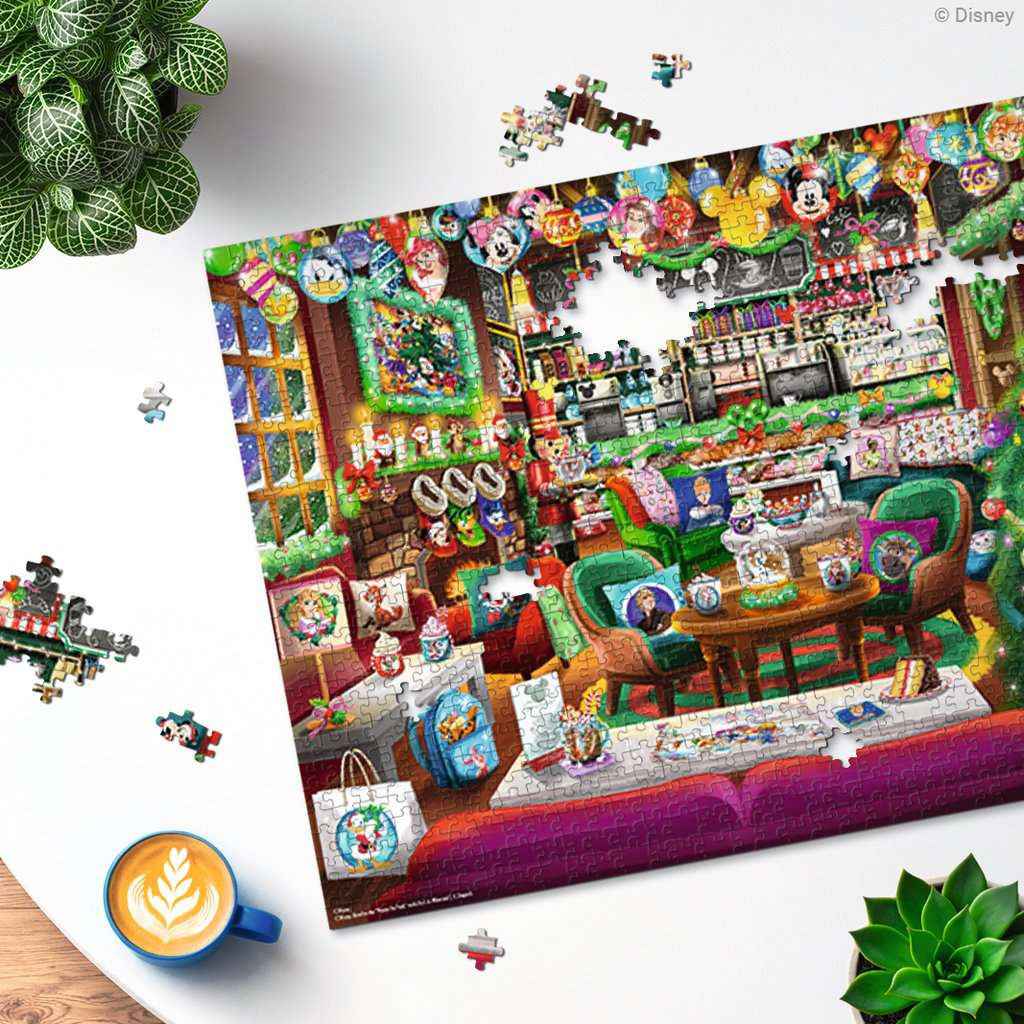 Puzzle: Disney Christmas Cafe (1000 Teile)