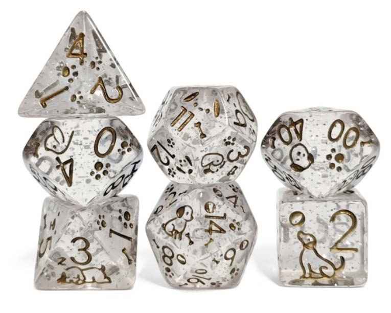 Würfelset Confetti: Dog (Crystal)(7)