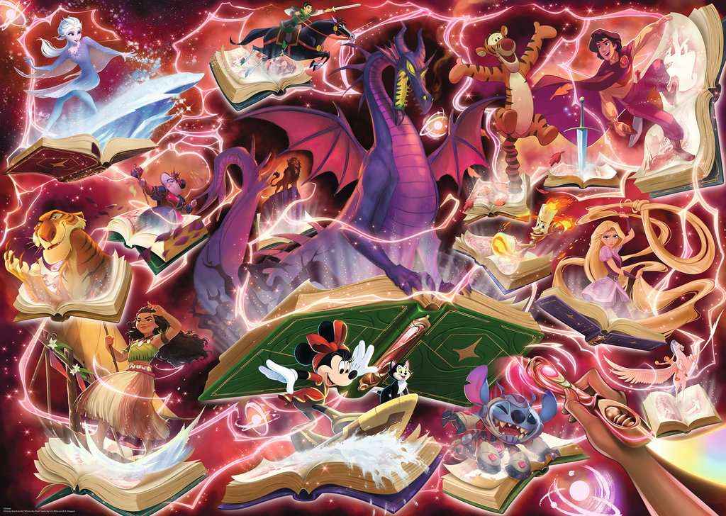 Puzzle: Disney Lorcana – Glimmers of the Realm: Ruby (1000 Teile)