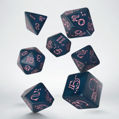 Sparkling Llama Dice Dark blue/Pink (7)