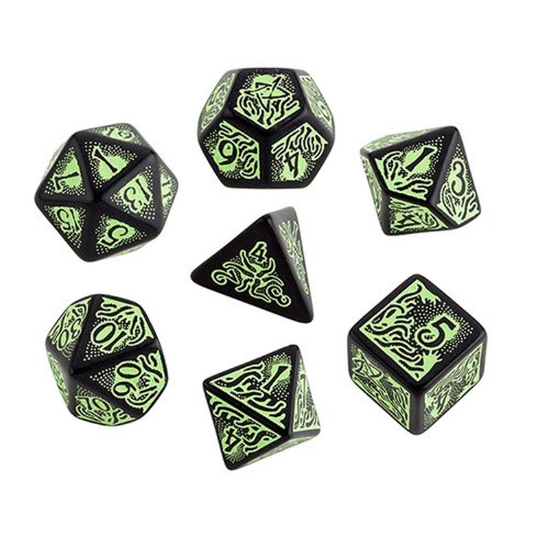 Call of Cthulhu 7th Edition Dice Set Schwarz & Grün