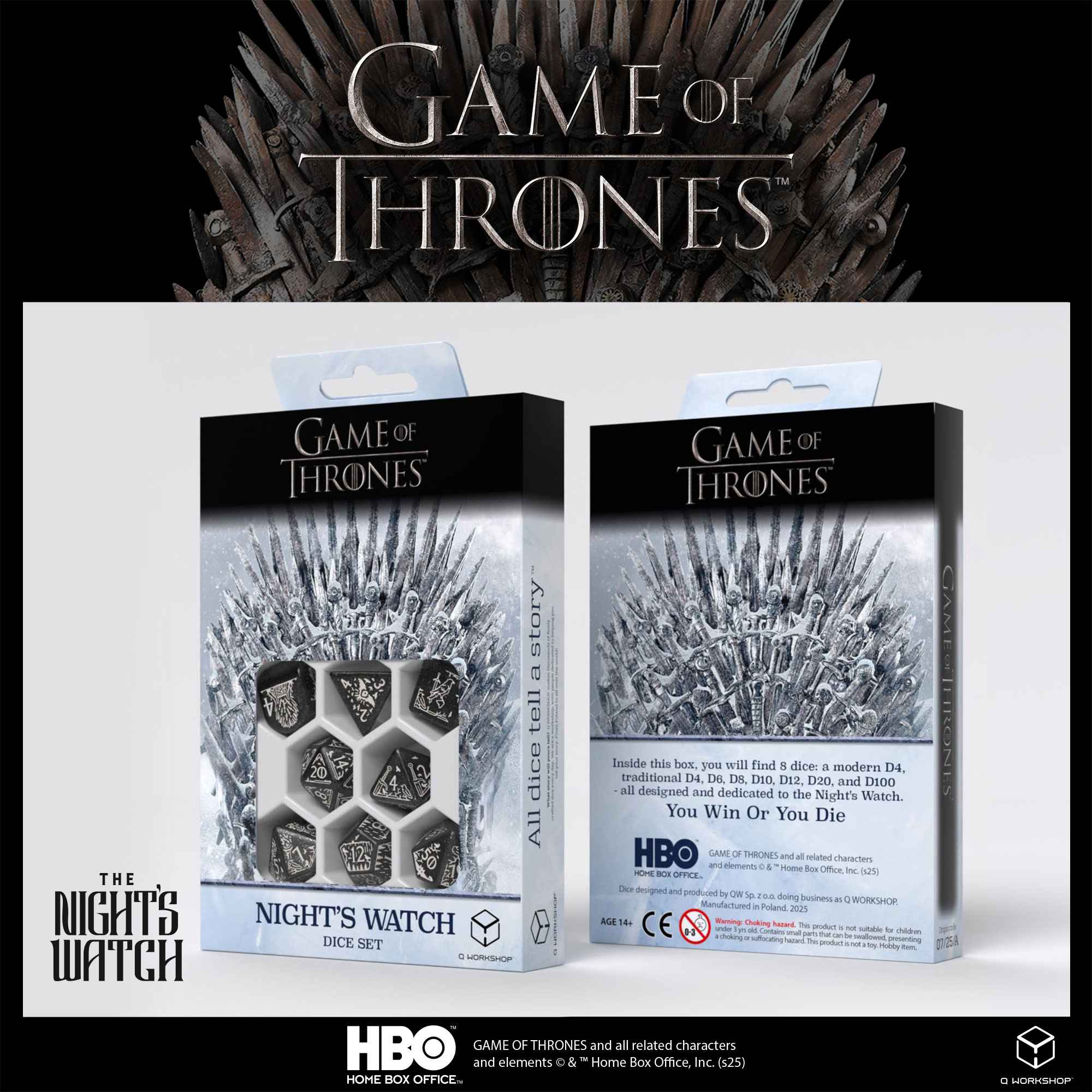 Game of Thrones. Night's Watch Dice Set.