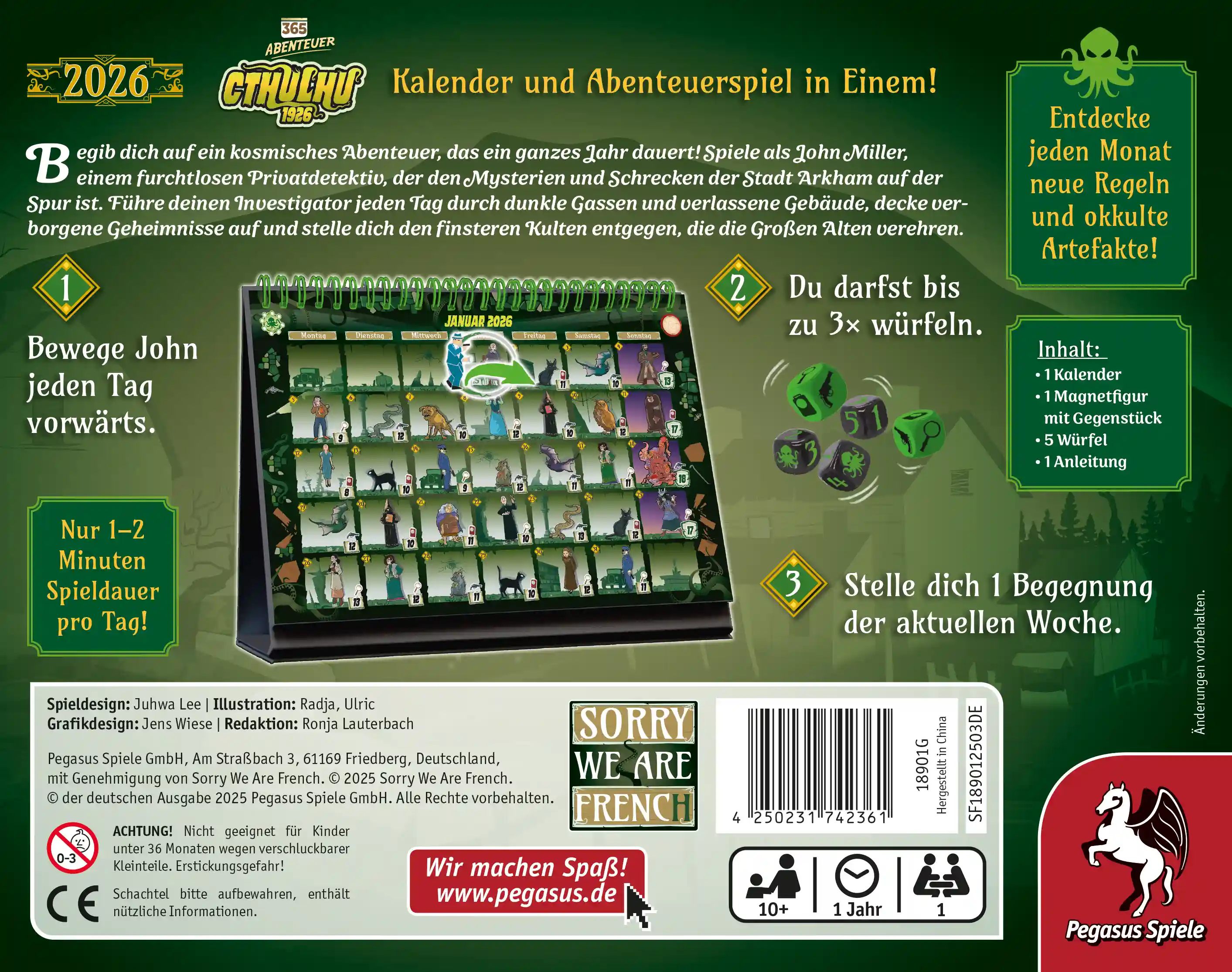 365 Abenteuer– Cthulhu 1926 [Kalender Edition 2026]
