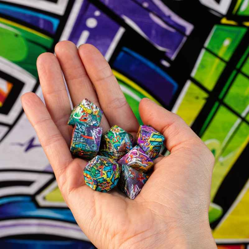 Full Art Dice Set: Graffiti