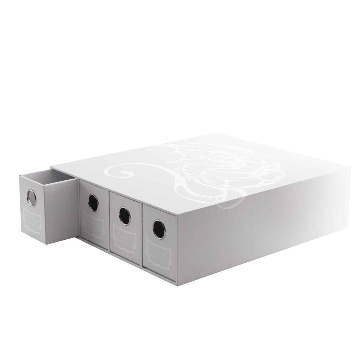 Dragon Shield: Fortress Card Drawers – 4 - Horizontal – White
