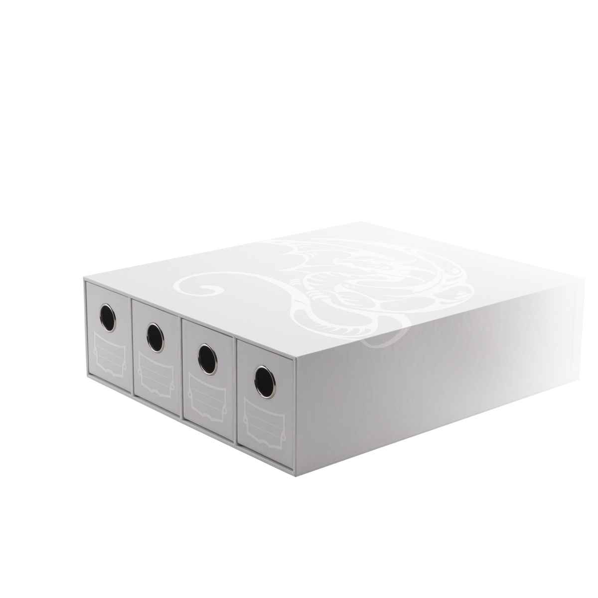 Dragon Shield: Fortress Card Drawers – 4 - Horizontal – White
