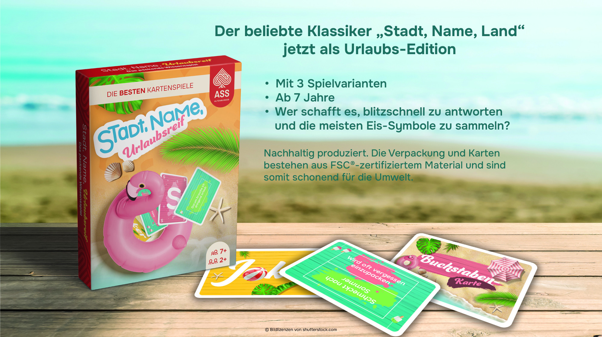 Stadt Name Urlaubsreif (plastikfrei im Spiel)