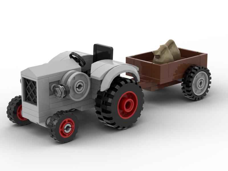 Brickfarm Kleiner Trecker mit Anhänger