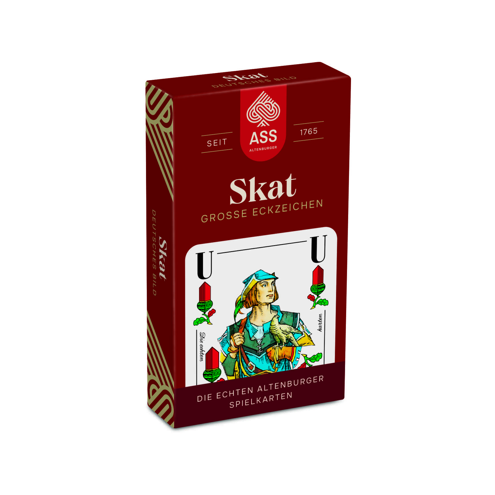 Skat, große Eckzeichen, deutsches Bild (plastikfrei im Spiel)