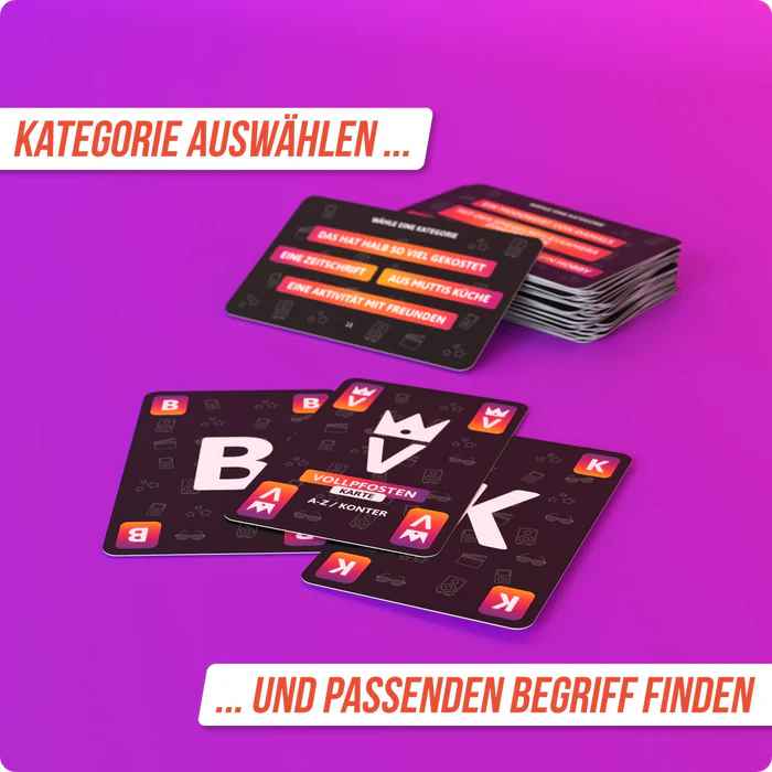 Stadt Land Vollpfosten 70/80/90 Edition – Früher war alles besser. Das Kartenspiel