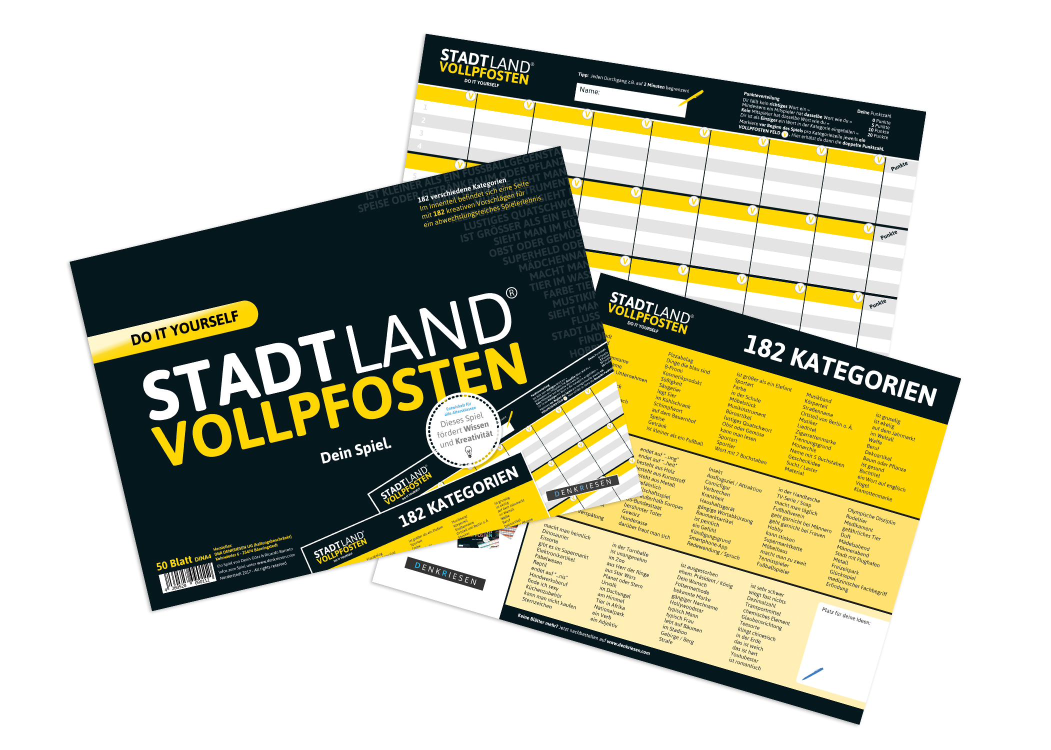 STADT LAND VOLLPFOSTEN – DO IT YOURSELF-EDITION (DinA4-Format)