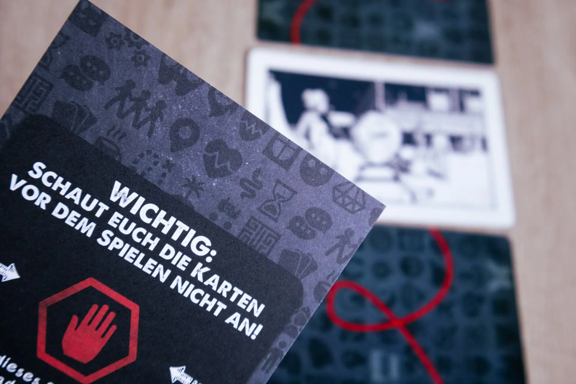 Stop Karte in dem Brettspiel Der rote Faden