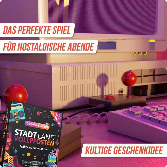 Stadt Land Vollpfosten 70/80/90 Edition – Früher war alles besser. Das Kartenspiel