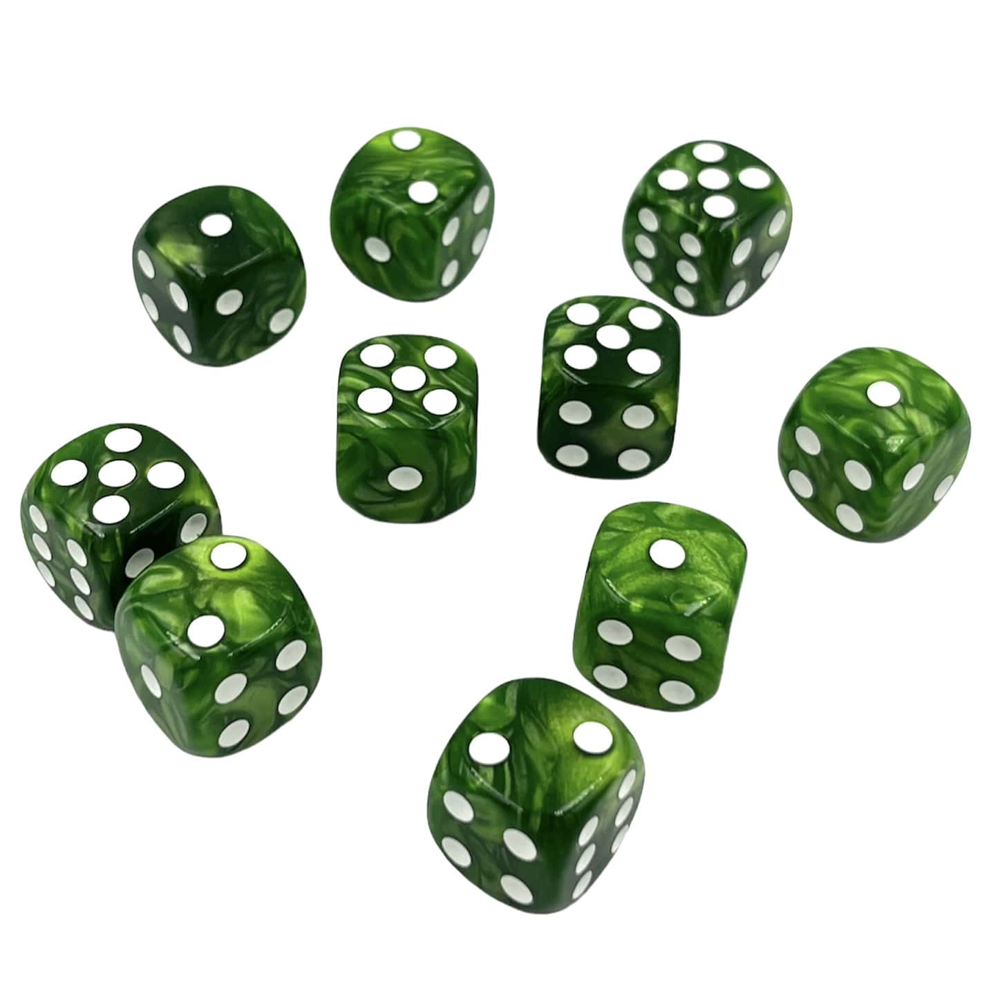 Würfelset D6 Pearl: Green (12)