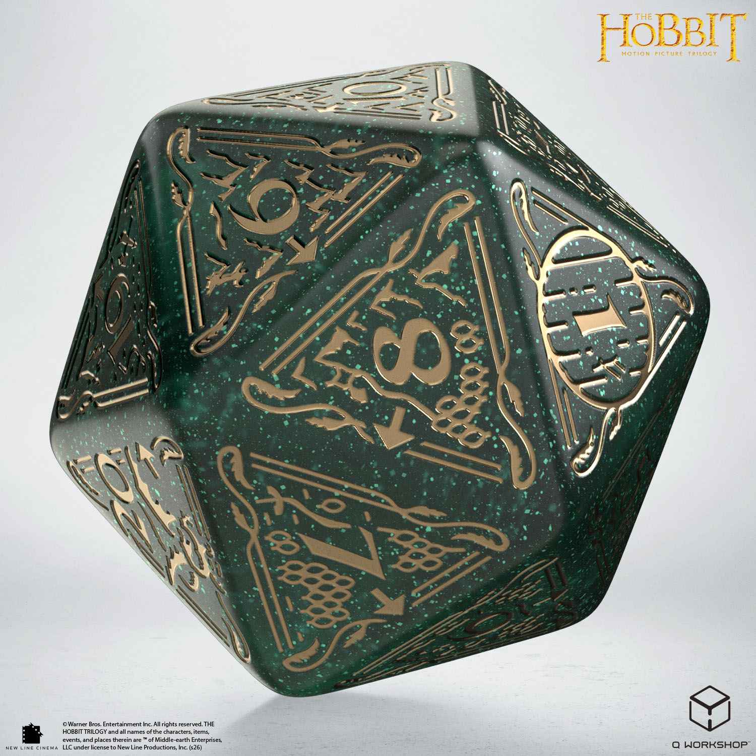 The Hobbit Spindown D20 - Verdant TCG Jumbo Die