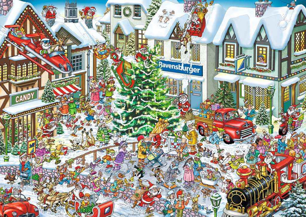 Puzzle: Wimmelbild Weihnachten (1000 Teile)