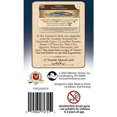 Nemo's War Nautilus Upgrades Pack 1 [Expansion]