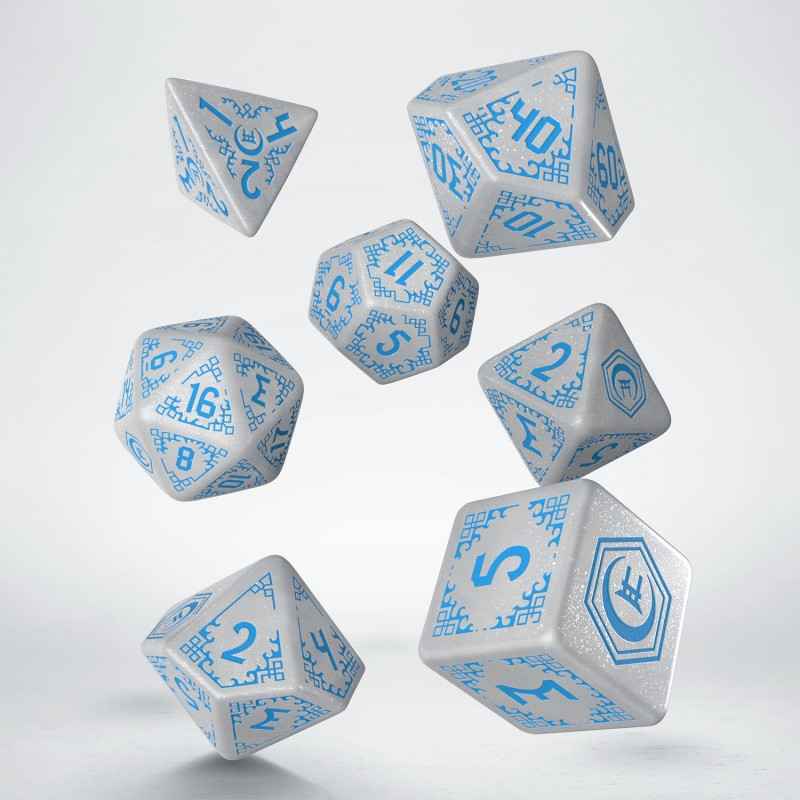 Shadow Scar Dice Set: White&Blue