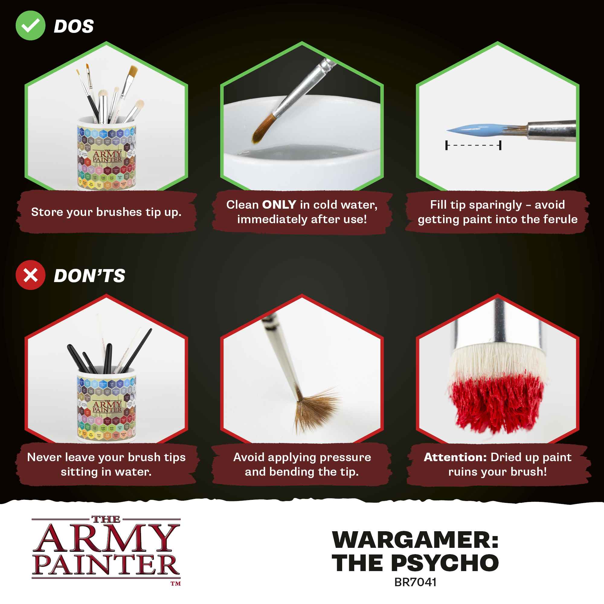 Wargamer Brush - The Psycho *new* (10)