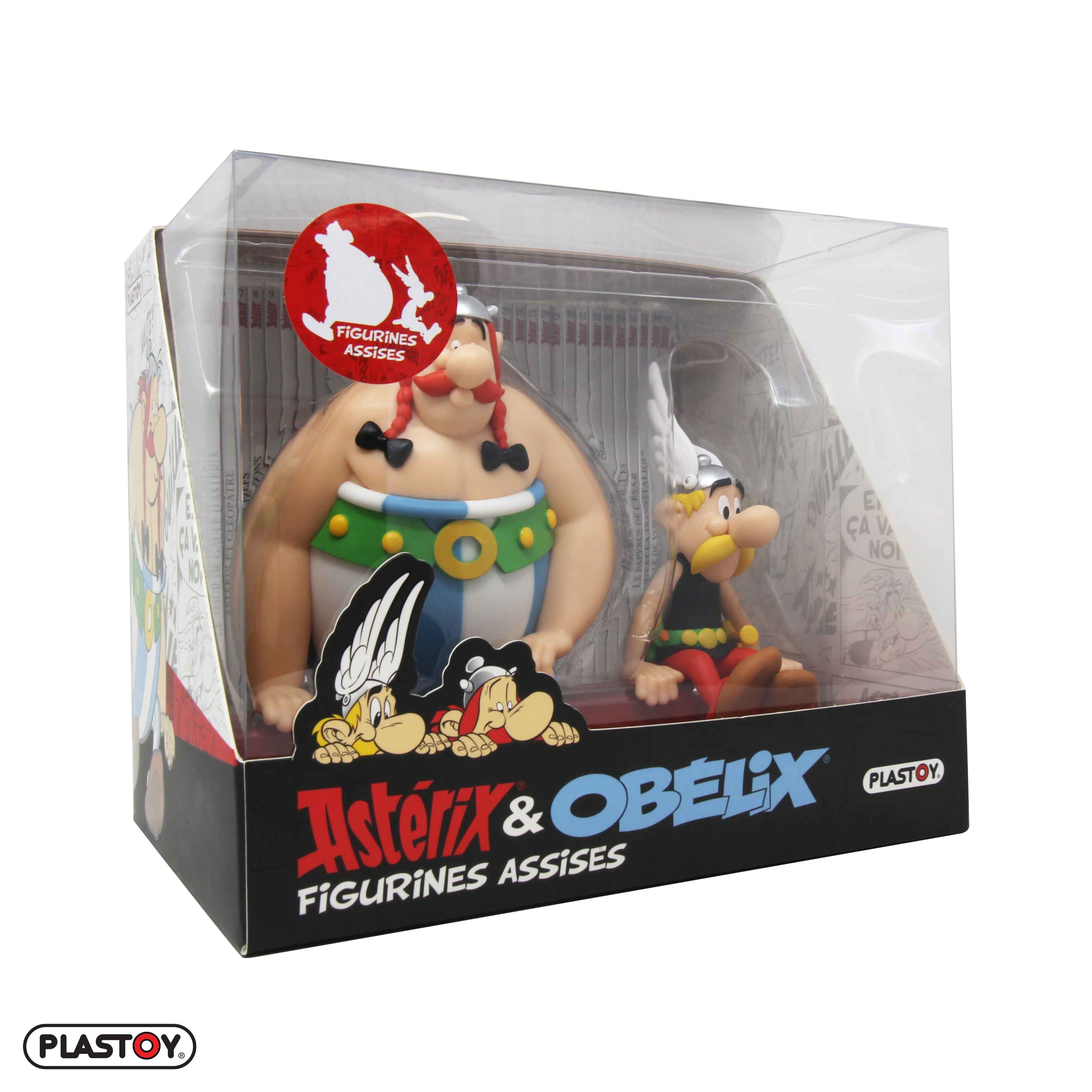 Asterix und Obelix sitzend