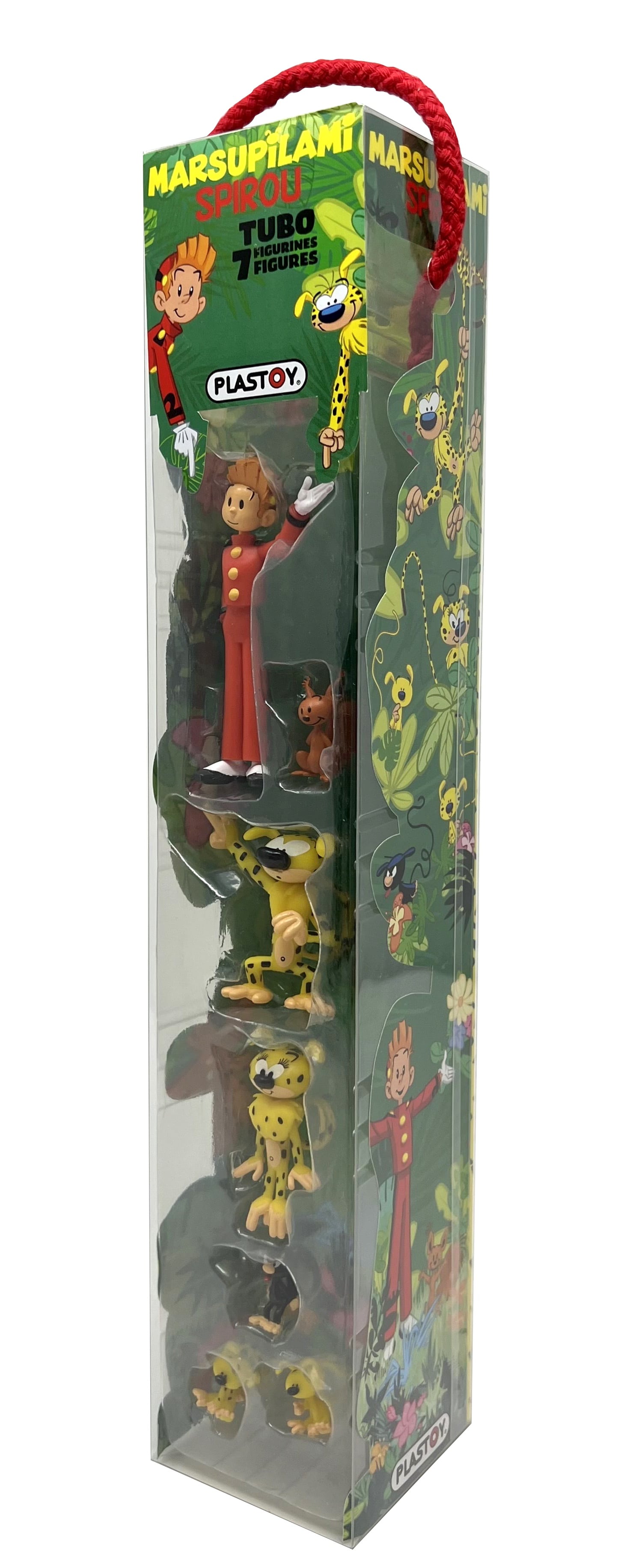 Marsupilami mit Spirou und Pips - Tube  (7 Figuren)