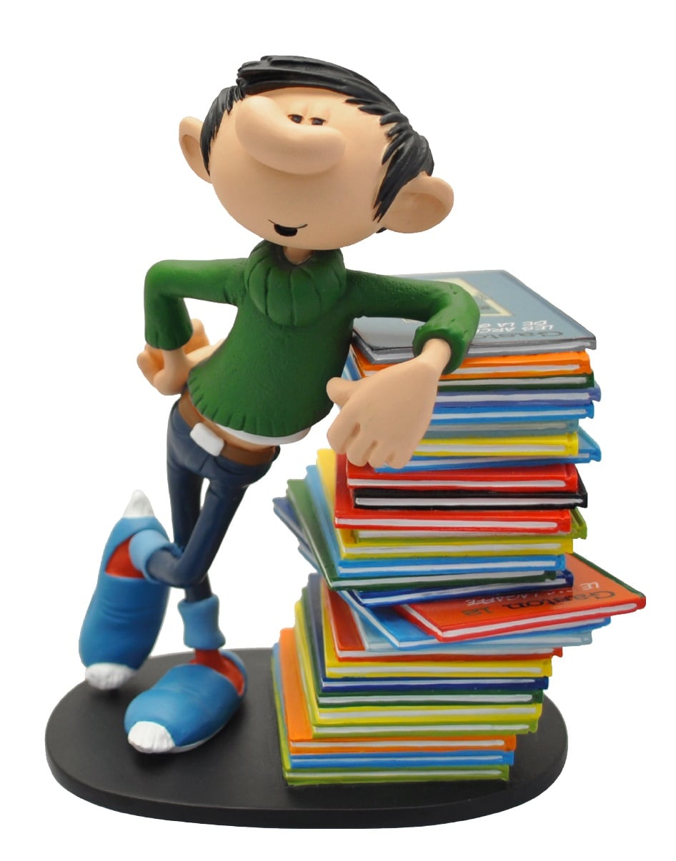 Gaston mit Bücherstapel *NEU*