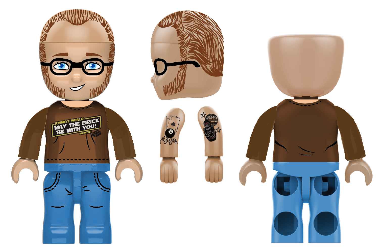 Bricity KIDDIZ Figuren-Pack: Held der Steine & Johnny´s World