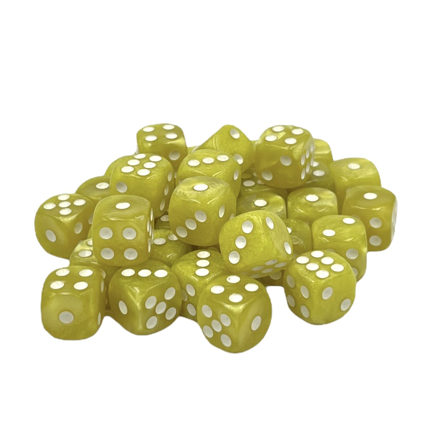 Würfelset D6 Pearl: Yellow/White (36)